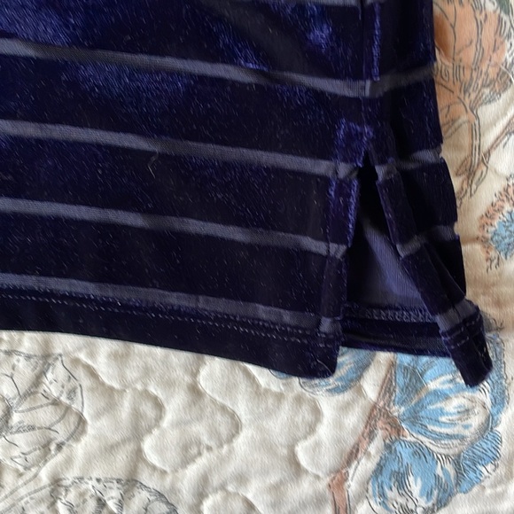 NWT Ralph Lauren Velvet Navy Striped Top - Picture 3 of 6